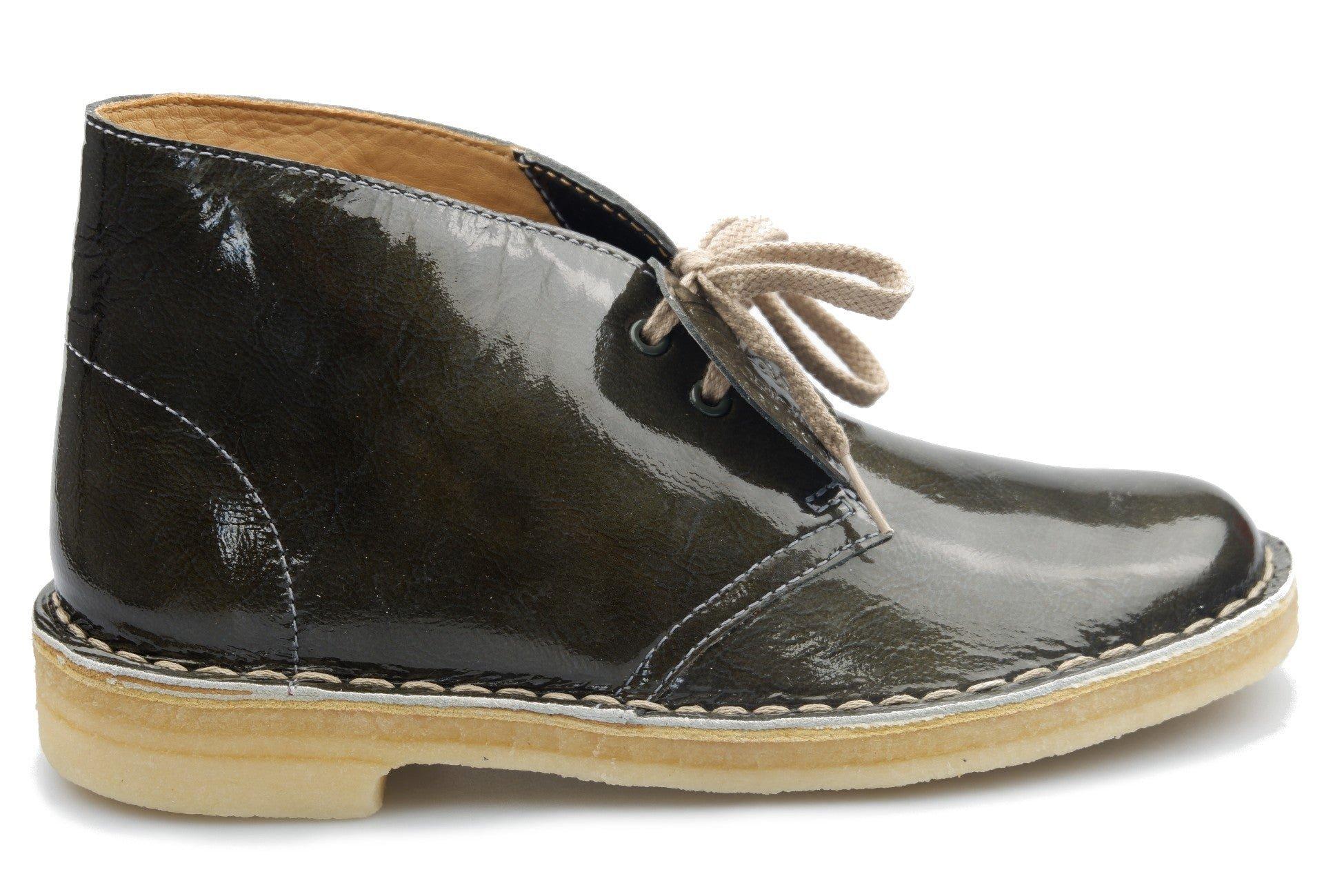 Image of Desert Boot - Leder Stiefelette Unisex Dunkelgrün 37