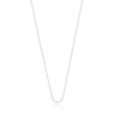 MUAU Schmuck  Collier jaseron or blanc 750, 2mm, 42cm 