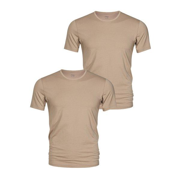 Image of 2er Pack Dry Cotton - Unterhemd Shirt Kurzarm Herren Beige XL