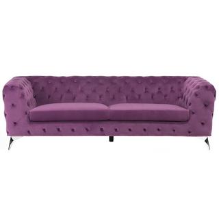 Beliani 3 Sitzer Sofa aus Samtstoff Glamourös SOTRA  