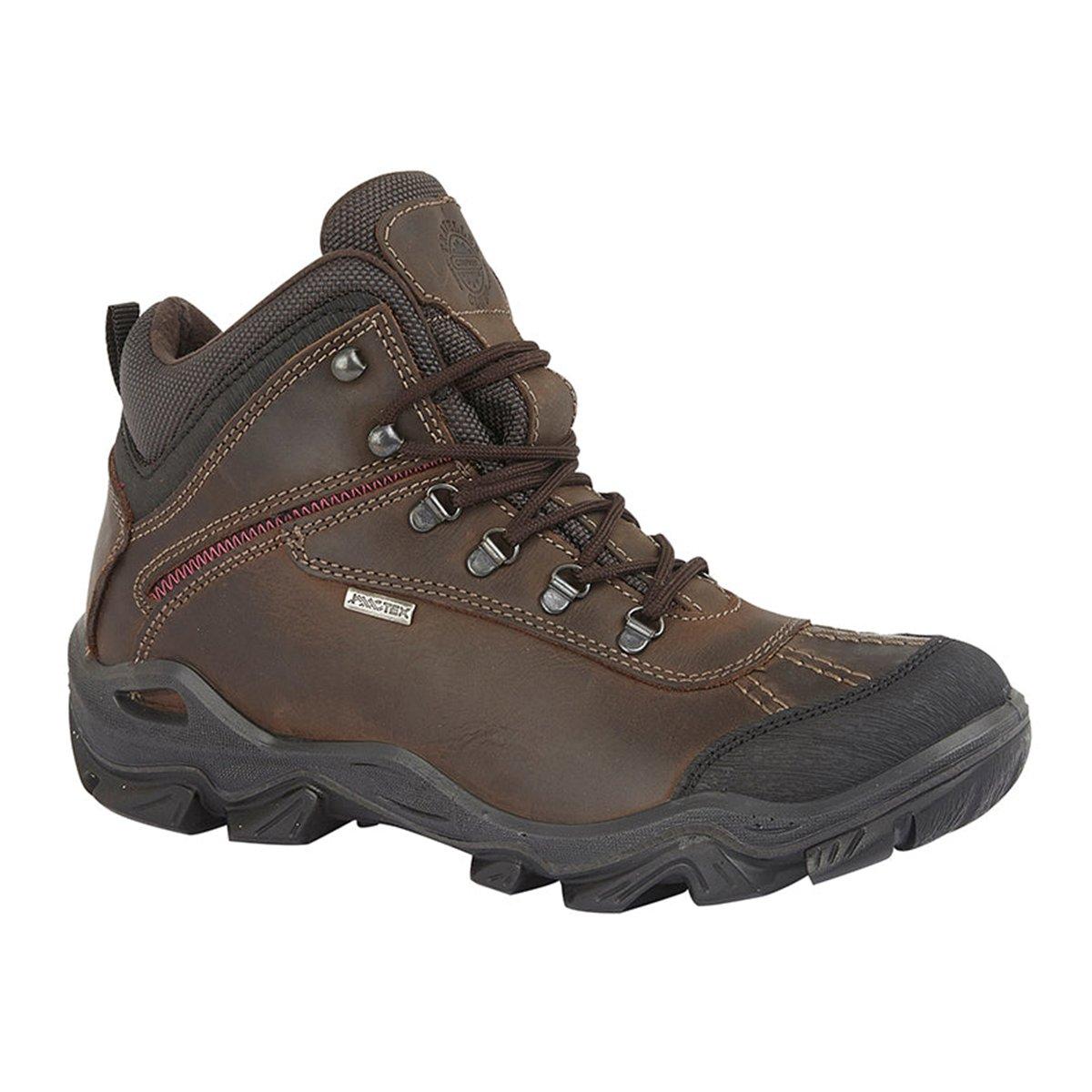 Image of Wasserfeste Leder Wanderstiefel Damen Braun 41