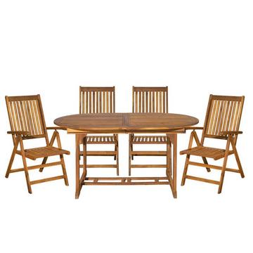 Garten Sitzgruppe Akazie ausziehbar natur (5-tlg)