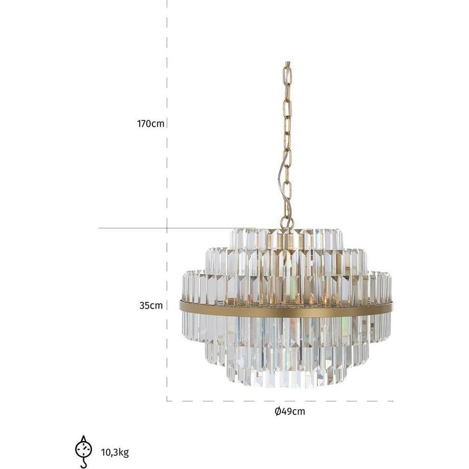 mutoni Lampada a sospensione Desire in oro  