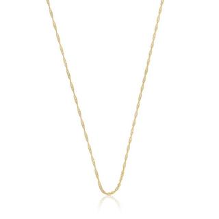 MUAU Schmuck  Collier Singapur Gelbgold 750, 1.2mm, 38cm 