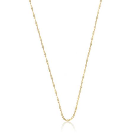 MUAU Schmuck  Collier Singapur Gelbgold 750, 1.2mm, 38cm 