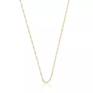 MUAU Schmuck  Collier Singapur Gelbgold 750, 1.2mm, 38cm Oro Giallo