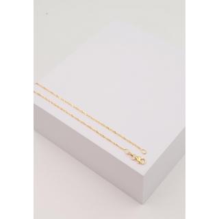 MUAU Schmuck  Collier Singapur Gelbgold 750, 1.2mm, 38cm 