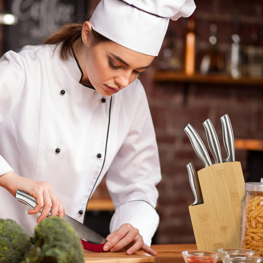 Northix Messerblock aus Bambus  