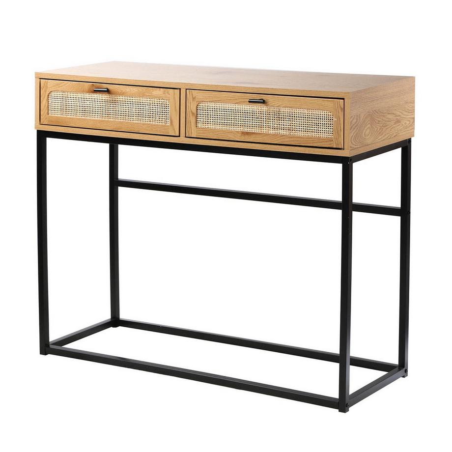 Calicosy Console 2 Tiroirs avec Cannage Rotin L100cm - JAYA  