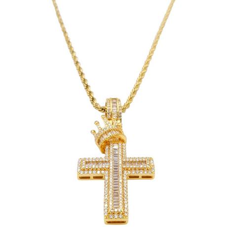 HEBE JEWELS  Kreuz Kette mit Krone 