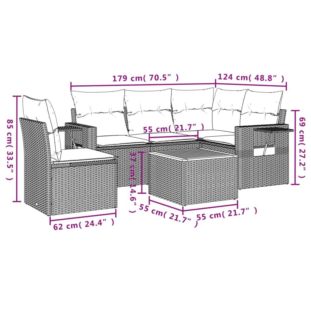 VidaXL Garten sofagarnitur poly-rattan  