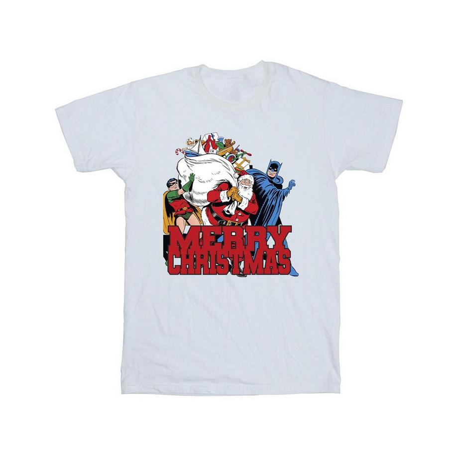 DC COMICS Batman et Robin Joyeux Noël T-Shirt  
