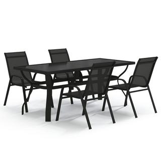 VidaXL set da pranzo da giardino Acciaio  