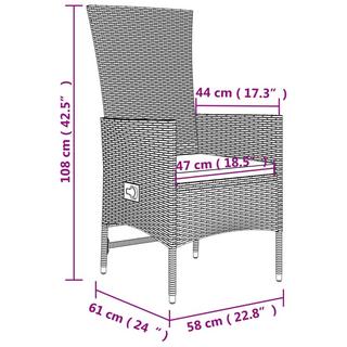 VidaXL Garten essgruppe poly-rattan  