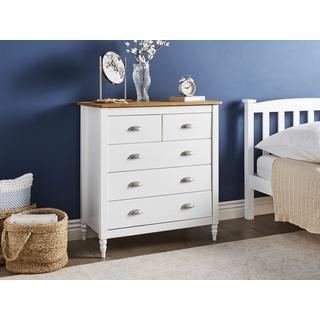 Beliani Kommode mit 5 Schubladen aus Kiefernholz Skandinavisch SHILLINGTON  
