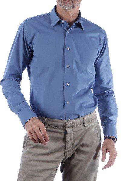 Image of Tailliertes, Schlichtes Business-hemd Aus Popeline Herren Blau XL