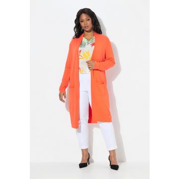 Cardigan lungo e aperto con collo alto