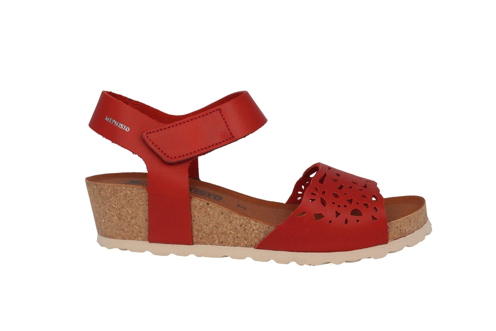 Image of Raphaela - Leder Sandale Damen Rot 35