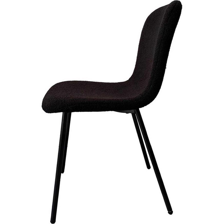 mutoni Sedia da pranzo Sniplex nera (set di 4)  