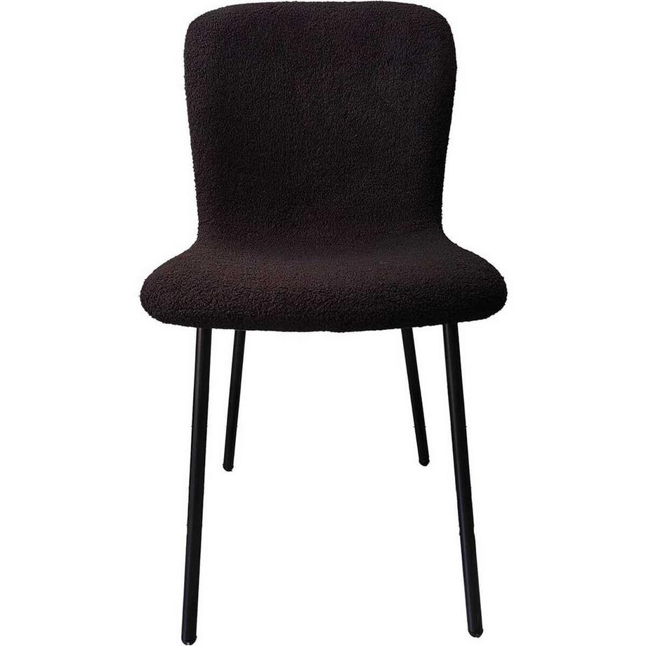 mutoni Sedia da pranzo Sniplex nera (set di 4)  