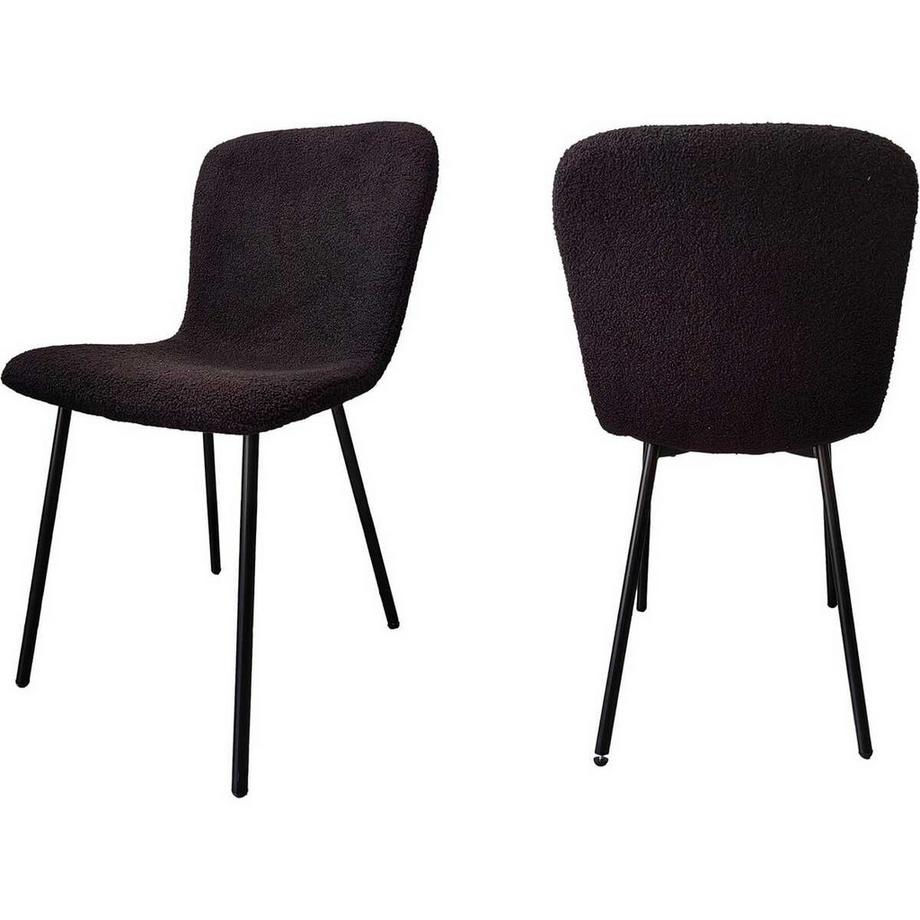 Sedia da pranzo Sniplex nera (set di 4)