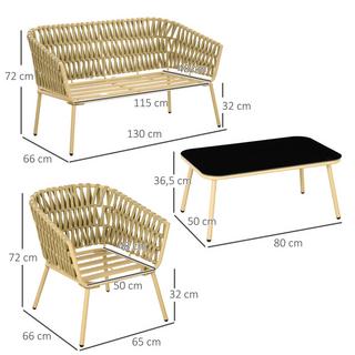 Outsunny Ensemble de salon de jardin  