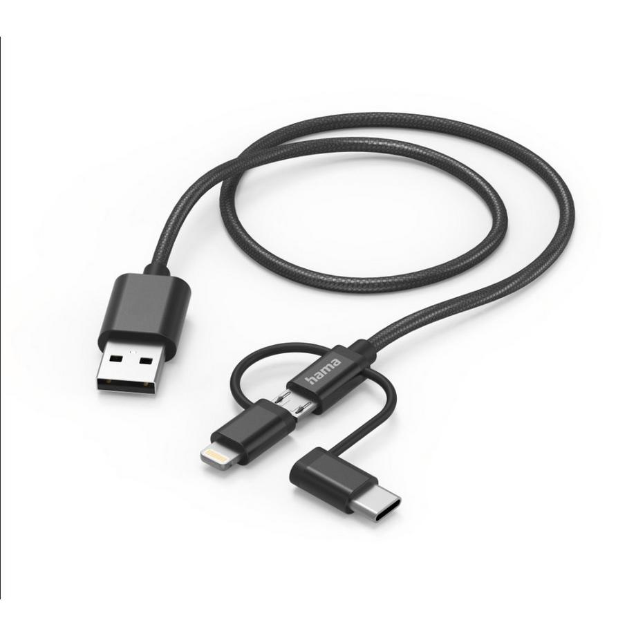 hama  Hama 3in1 Multi-ladekabel 