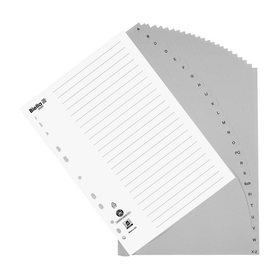 Biella BIELLA Register PP grau A4 471424.00 A-Z  