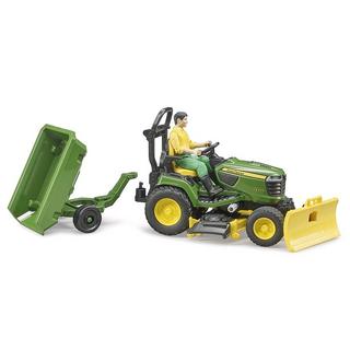 bruder  62104 - bworld John Deere Rasentraktor mit Anhänger und Gärtner 