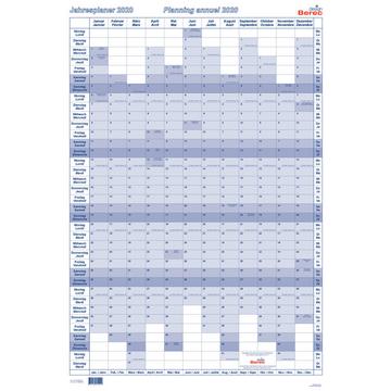 BEREC Jahresplan hoch 60x90cm B 5668 TF/22 2022, blau