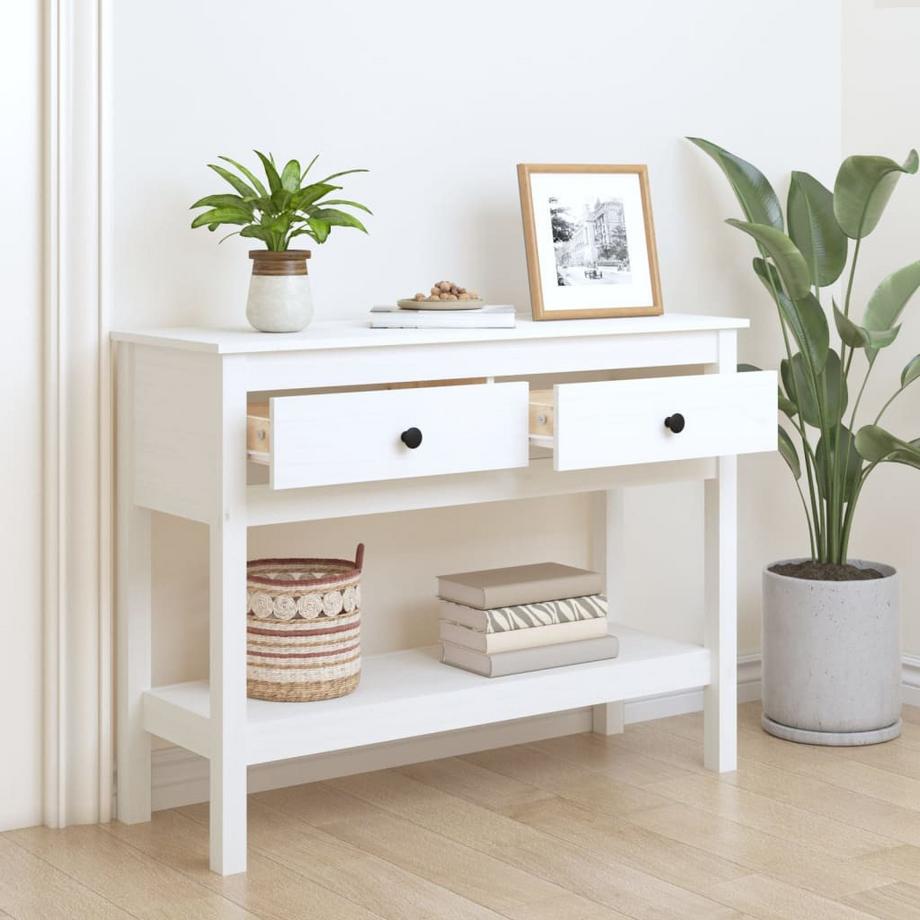 VidaXL Table console bois de pin  