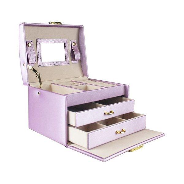 eStore  Schmuckschatulle, Kunstleder - Lila 