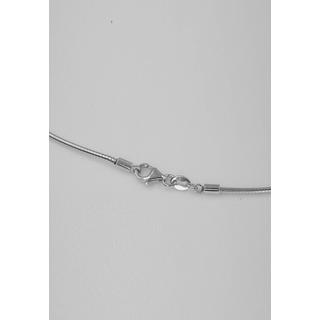 MUAU Schmuck  Collier omega en or blanc 750, 1,4mm, 40cm 