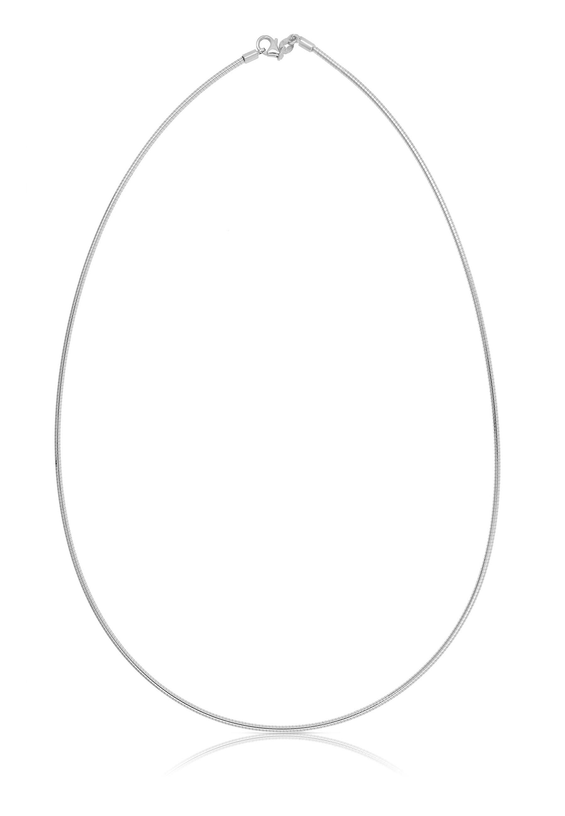 Image of Collier Omega Glied Weissgold 750, 1.4mm, 40cm Damen Silber 40cm