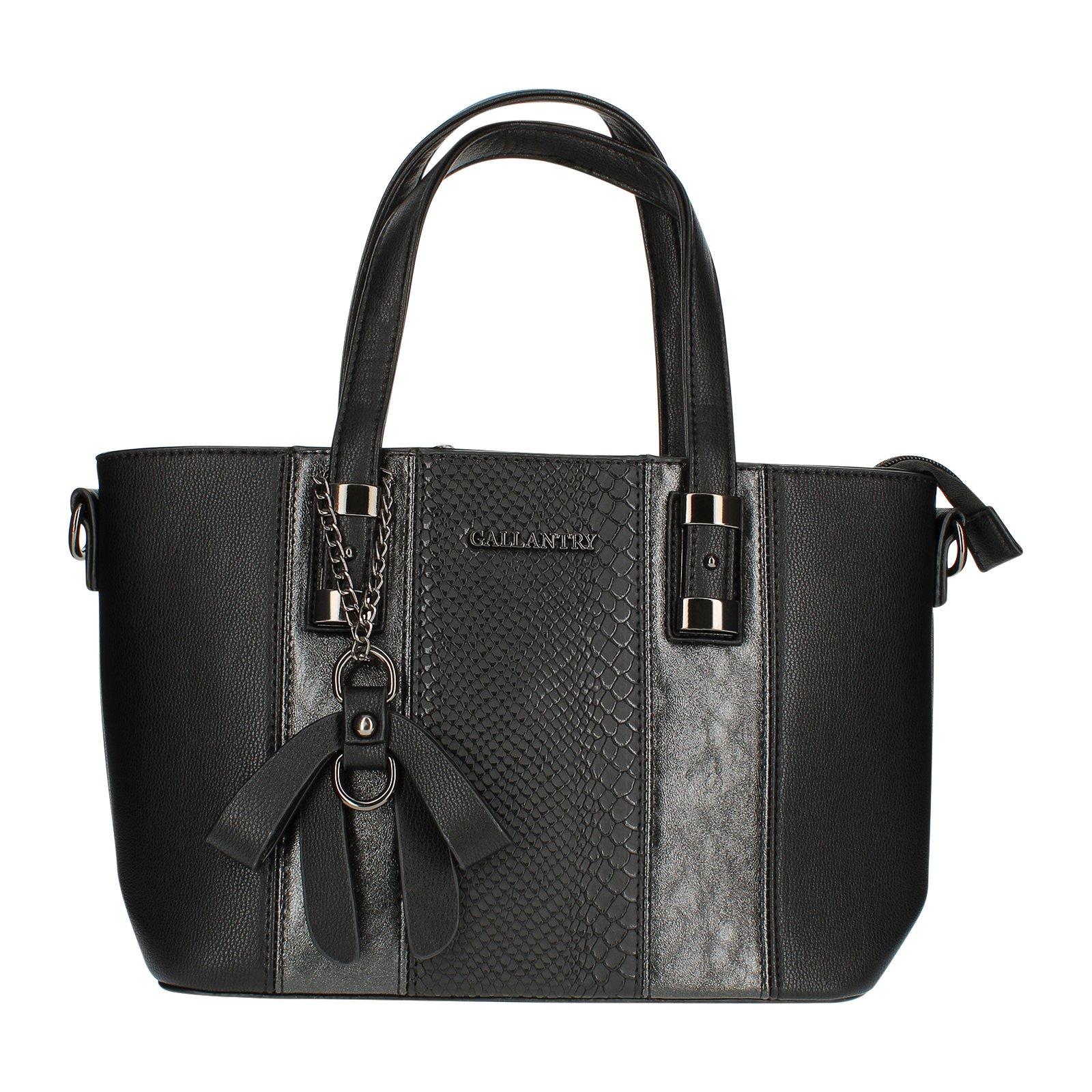 Image of Krokodil Handtasche Damen Schwarz ONE SIZE