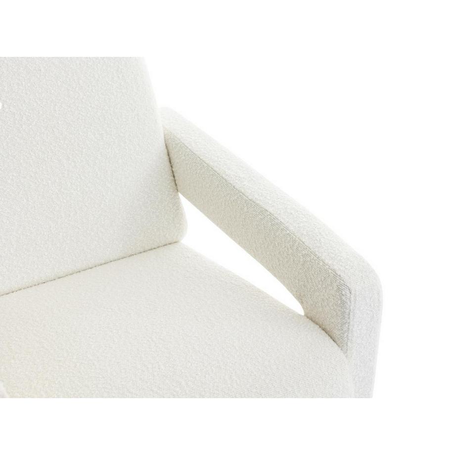 Vente-unique Sessel - Bouclé-Stoff - Weiß - ISPARTA  