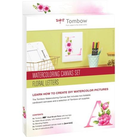 Tombow TOMBOW Leinwand Set CANVAS-SET2 Floral Letters 8-teilig  