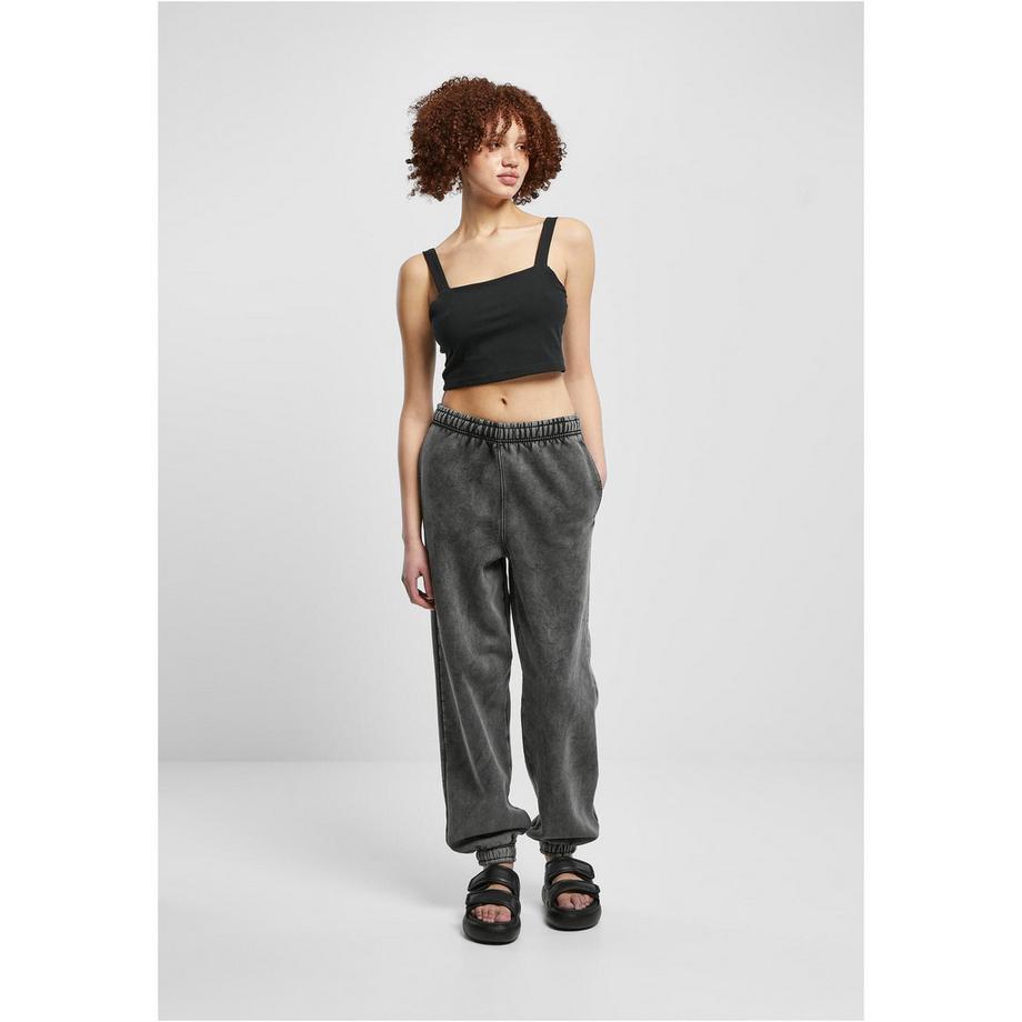 URBAN CLASSICS Pantaloni Vita Alta Stone Washed  