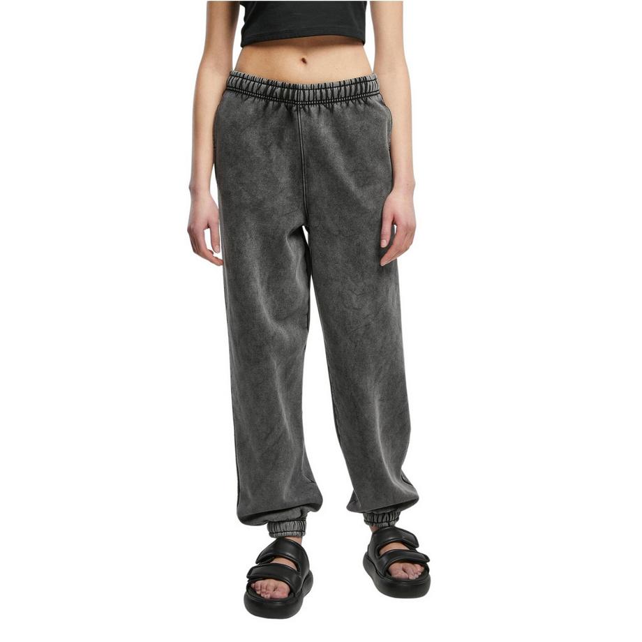 pantaloni a vita alta da stone washed