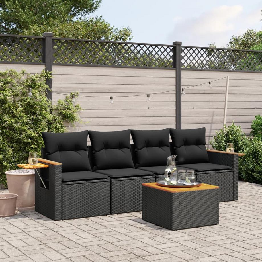 VidaXL Ensemble de canapés de jardin rotin synthétique  