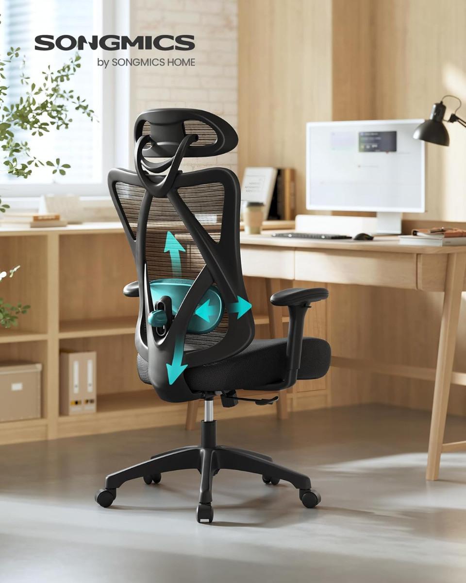 Songmics Bürostuhl Ergonomisch Computerstuhl Höhenverstellbar  