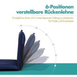 B2X Bodenstuhl Bodensessel Bodensofa verstellbarer Gaming-Stuhl bequeme Rückenlehne Marineblau  