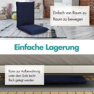 B2X Bodenstuhl Bodensessel Bodensofa verstellbarer Gaming-Stuhl bequeme Rückenlehne Marineblau  