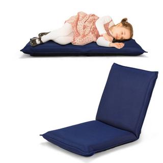 B2X Bodenstuhl Bodensessel Bodensofa verstellbarer Gaming-Stuhl bequeme Rückenlehne Marineblau  