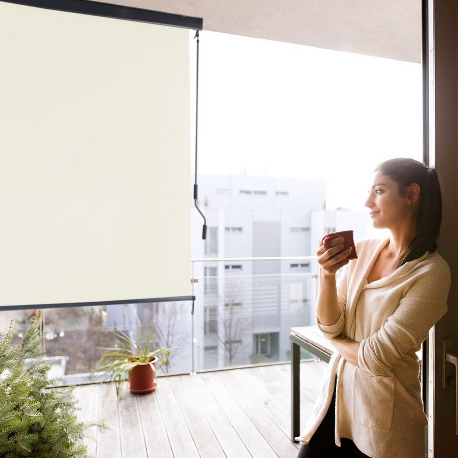 Northix Beige Senkrechtmarkise mit Kurbel  