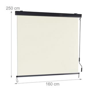 Northix Beige Senkrechtmarkise mit Kurbel  