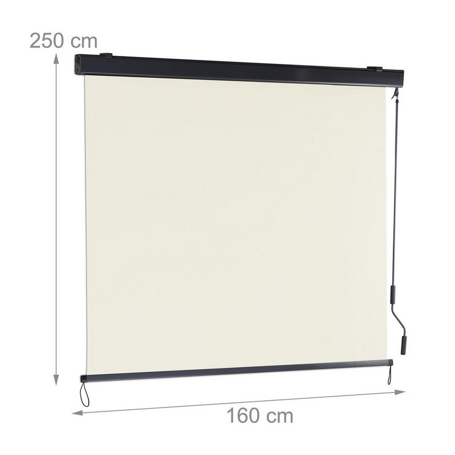 Northix Beige Senkrechtmarkise mit Kurbel  