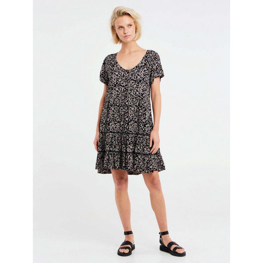 PROTEST PRTLENI 23 Robe Fleurie Manches Courtes  