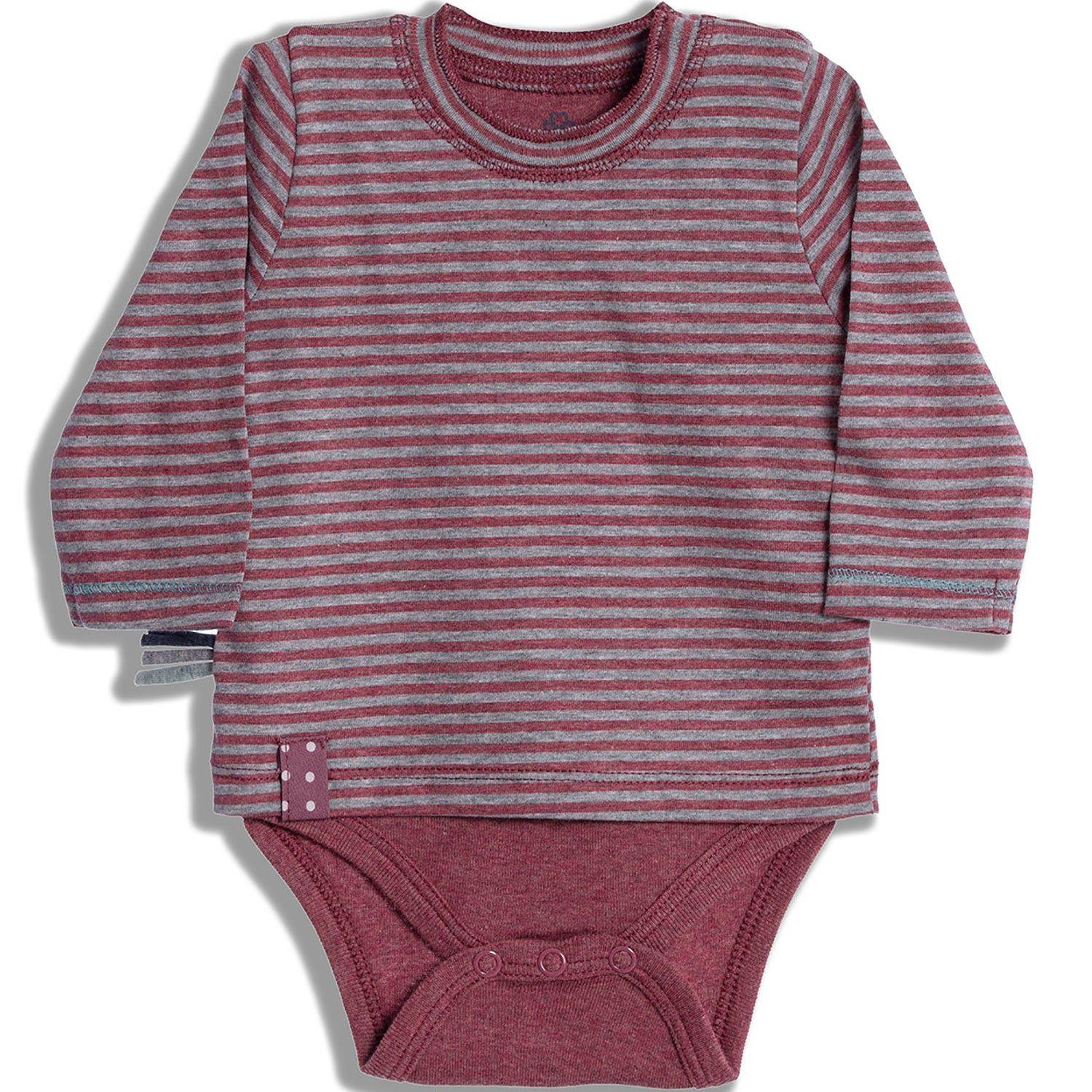 Image of Langarm-bodyshirt Unisex Bordeaux 0-3M