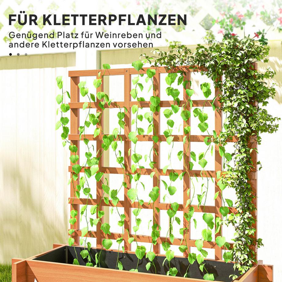 Outsunny Hochbeet mit Rankgitter  